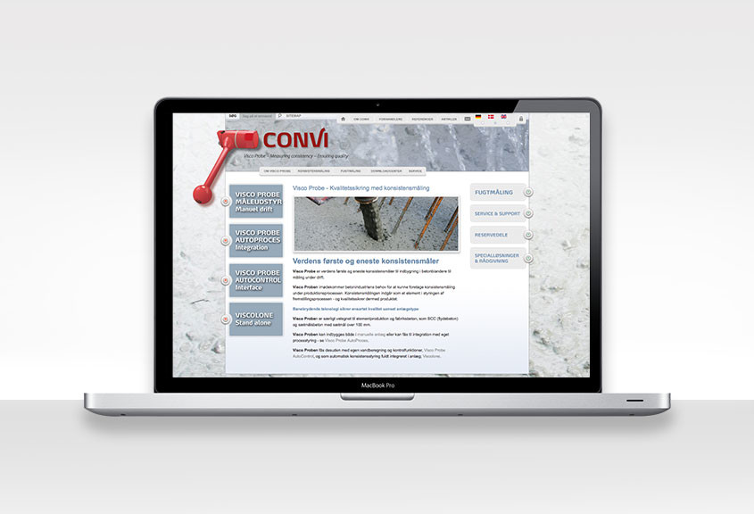 Hjemmesidetekst til fremstillingsvirksomheden Convi - skrevet af Courage Design