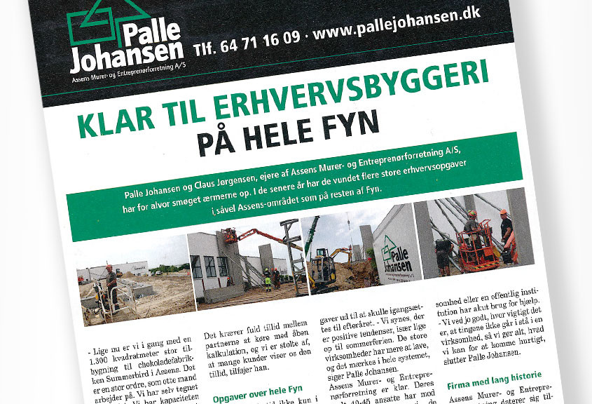 Pressemeddelelse for Palle Johansen skrevet af Courage Design
