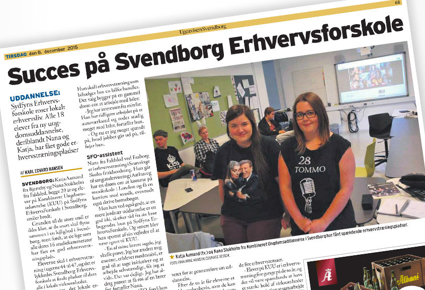 Pressemeddelelse af Svendborg Erhvervsforskole skrevet af Courage Design