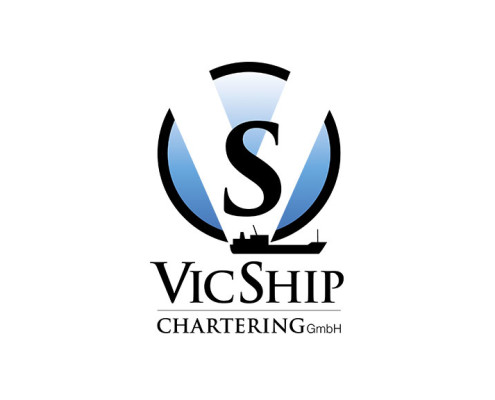 Logodesign til speditørvirksomhed Vicship ved Courage Design