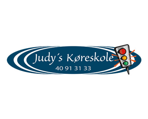 Logodesign til Judys Køreskole ved Courage Design