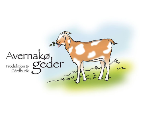 Logodesign til Avernakø Geder ved Courage Design