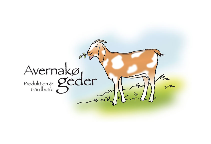 Logodesign til Avernakø Geder ved Courage Design